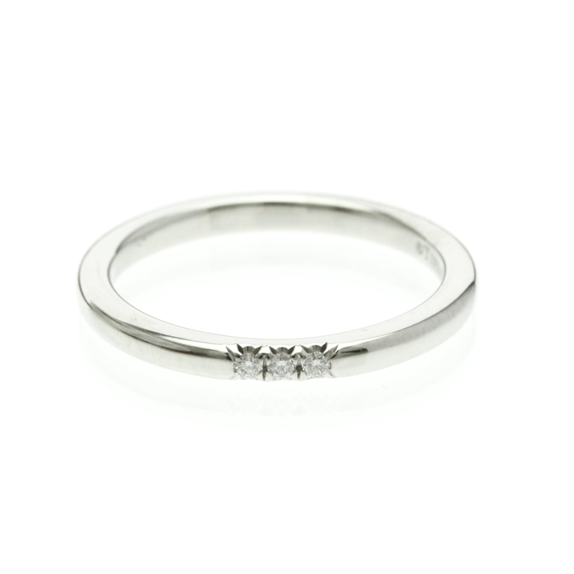 Tiffany Forever Wedding Ring 3P Diamond Platinum Fashion Diamond Band Ring Silver