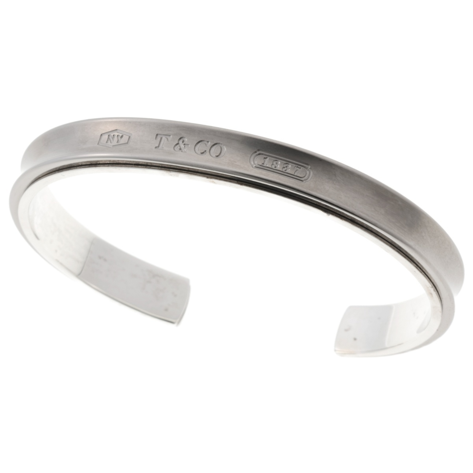Tiffany & Co. 1837 Bangle, Sterling Silver (925) and Titanium, 26.60g, 16.0cm