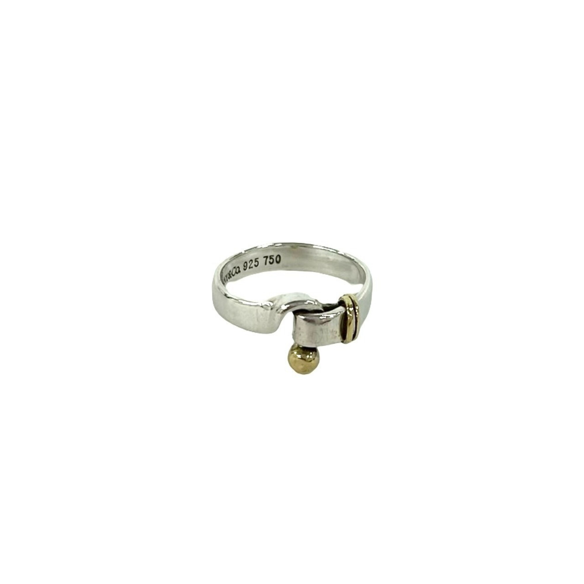 TIFFANY&Co. Tiffany Love Knot Ring, Hook & Eye, Sterling Silver 925, 18K Yellow Gold, Accessory, 497