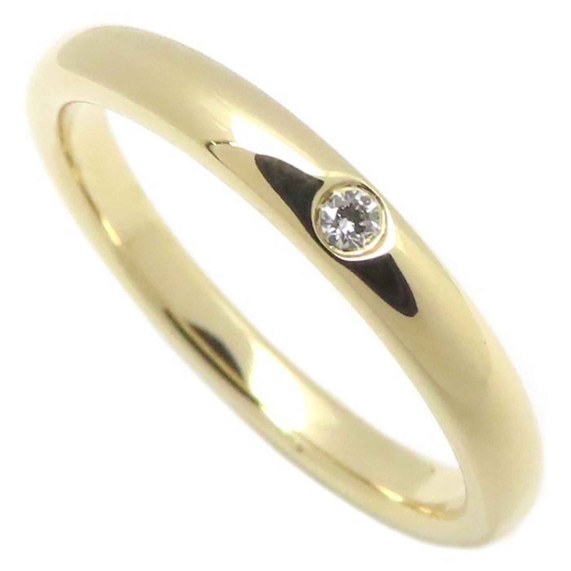 TIFFANY&Co. Tiffany Stacking Band Ring, 1P Diamond, Elsa Peretti, K18YG, Women\'s, 295340