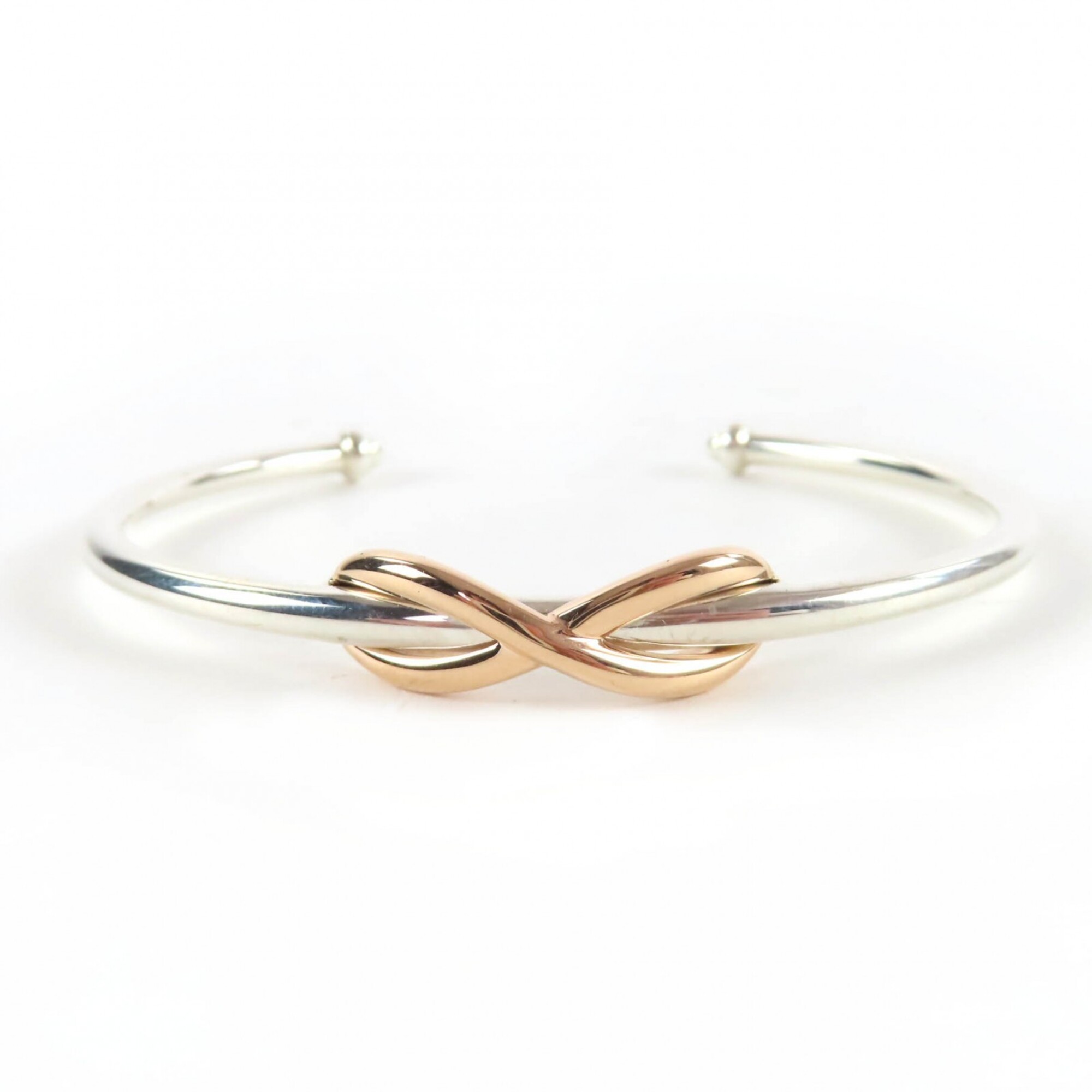 TIFFANY&Co. Tiffany Infinity Bangle AG925 AU750 Combination 925 x 18K (YG) Silver Gold Comes with du