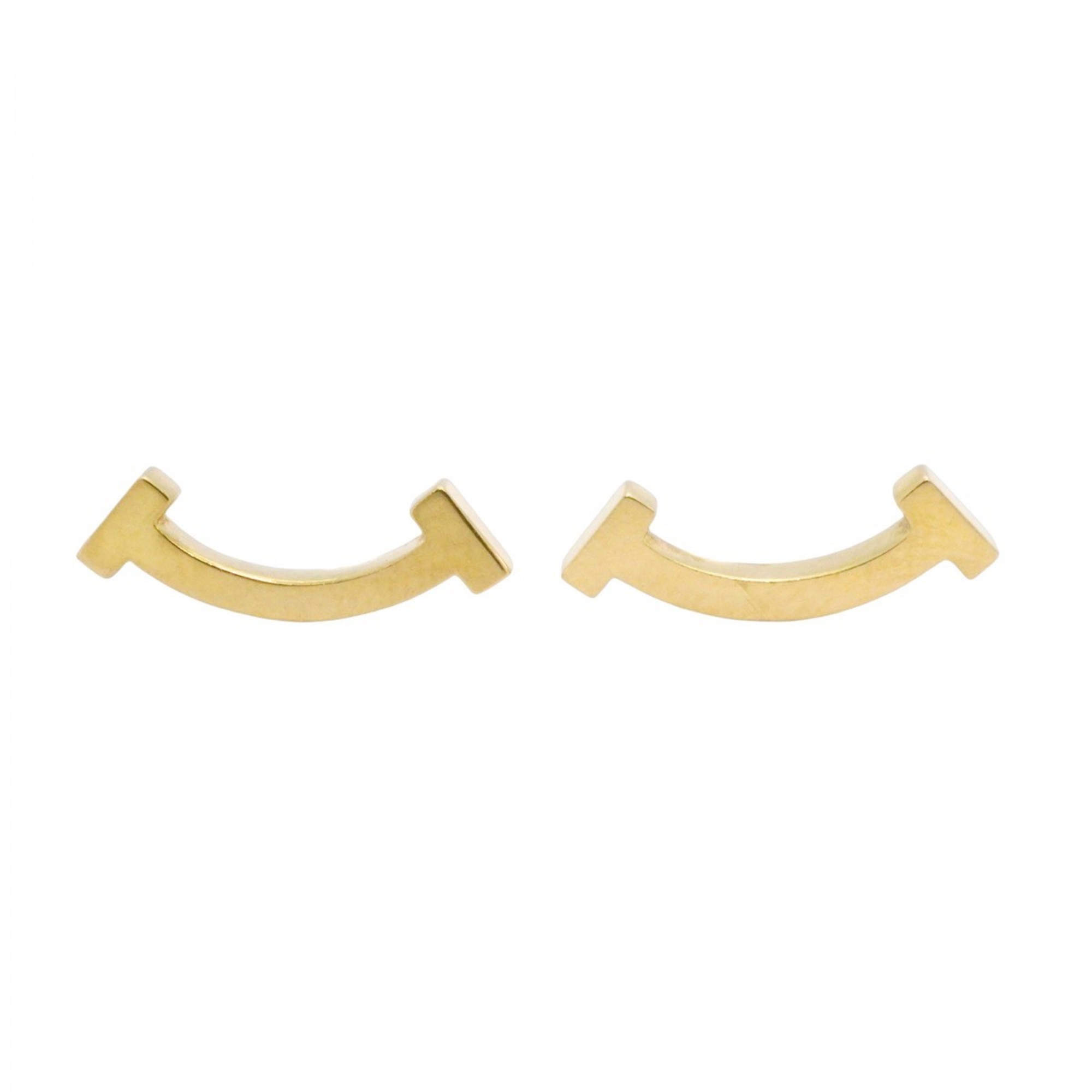 Tiffany & Co. T Smile Earrings, 18K Yellow Gold, Women\'s