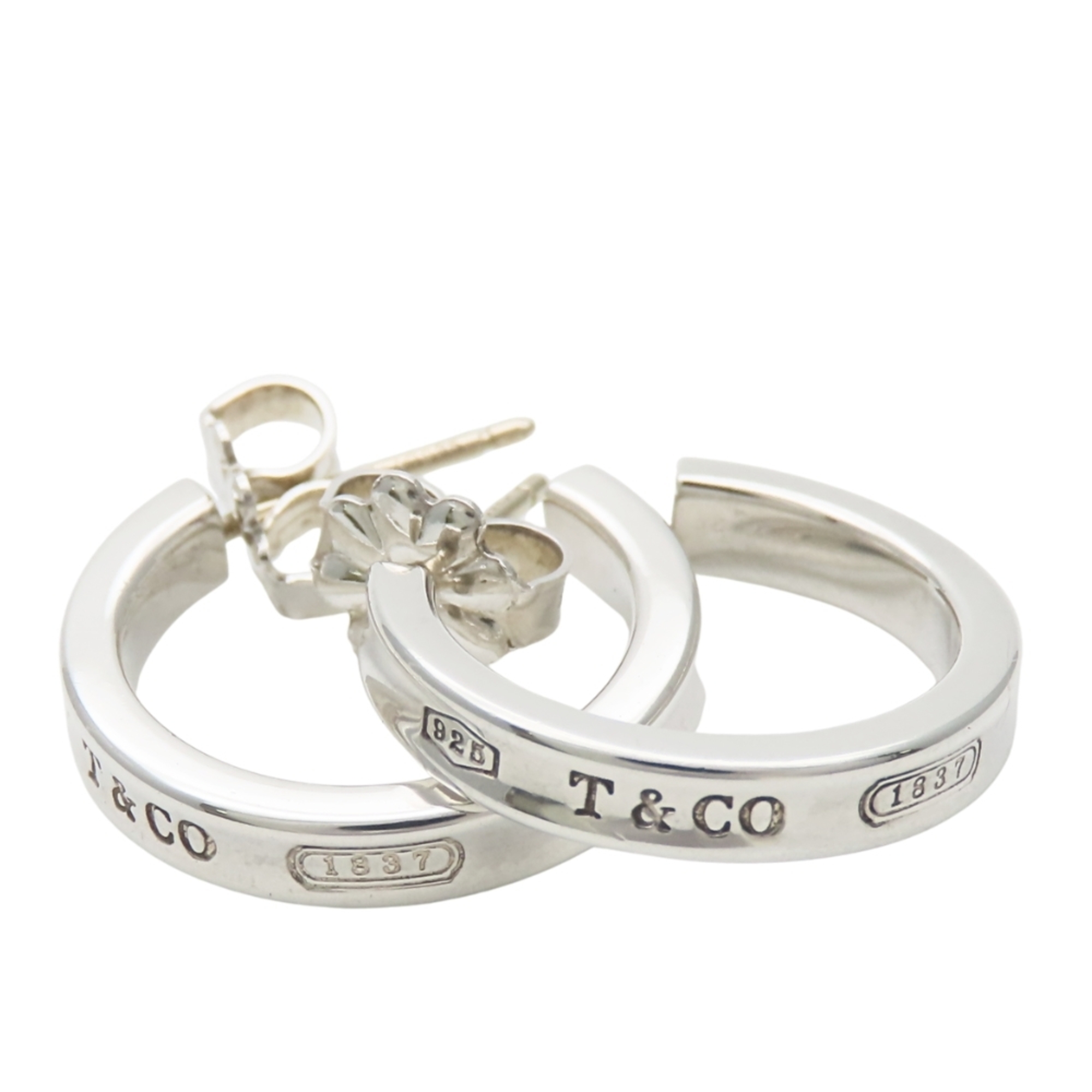 Tiffany & Co. 1837 Hoop Earrings, Sterling Silver 925, Women\'s.