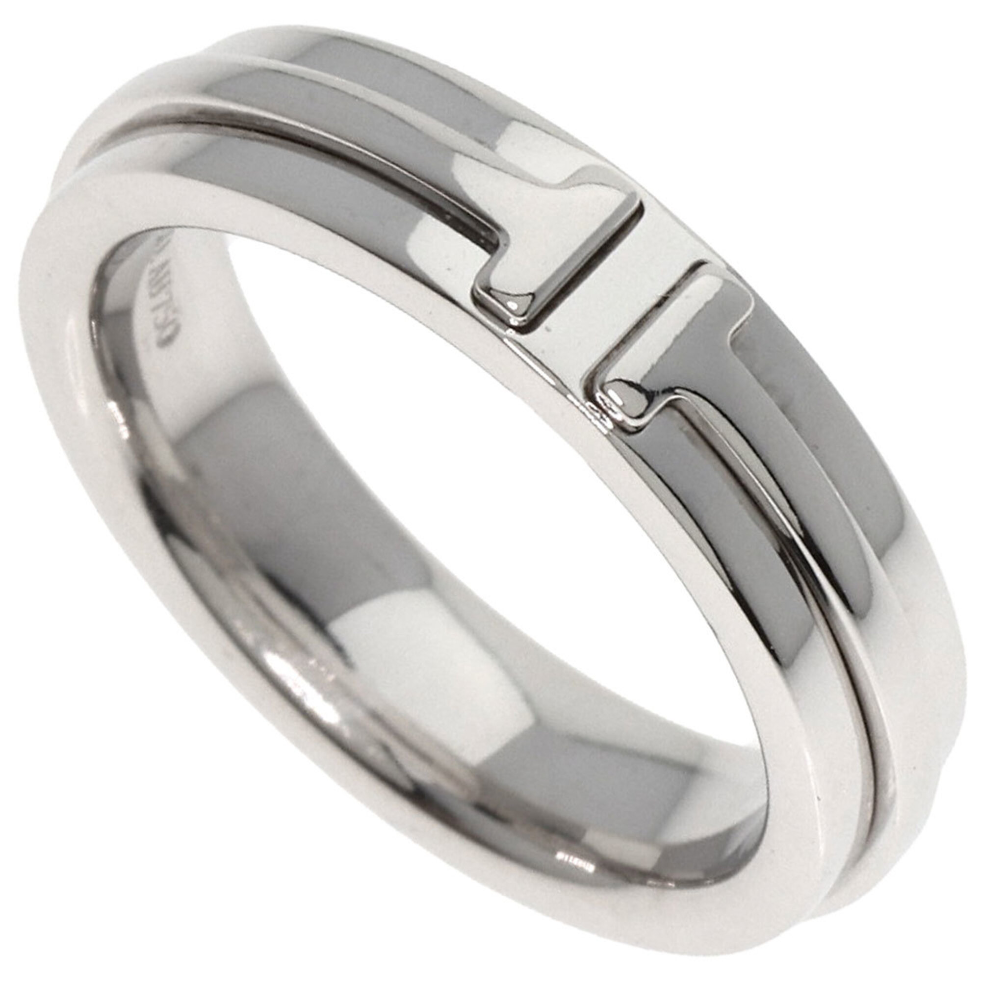 Tiffany & Co. T Two Narrow Ring, 18K White Gold, Women\'s.