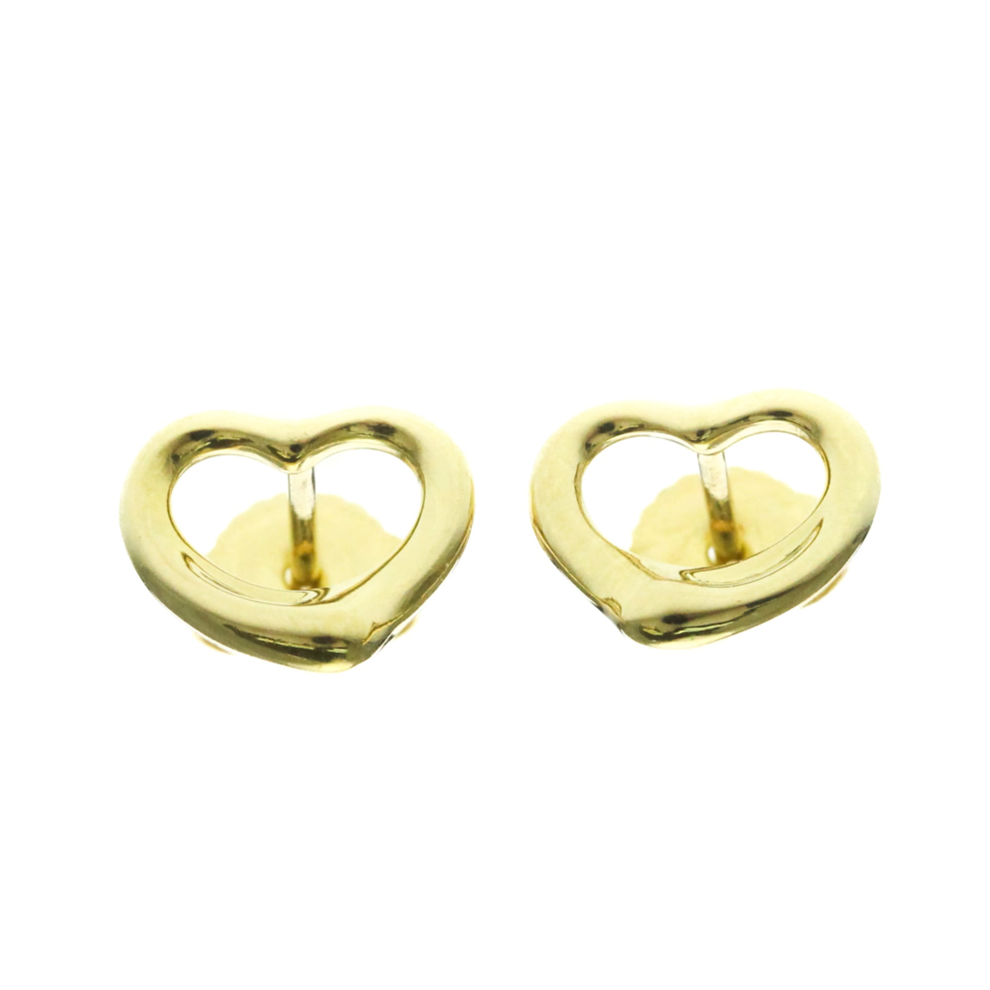 Tiffany Open Heart No Stone Yellow Gold (18K) Stud Earrings Gold