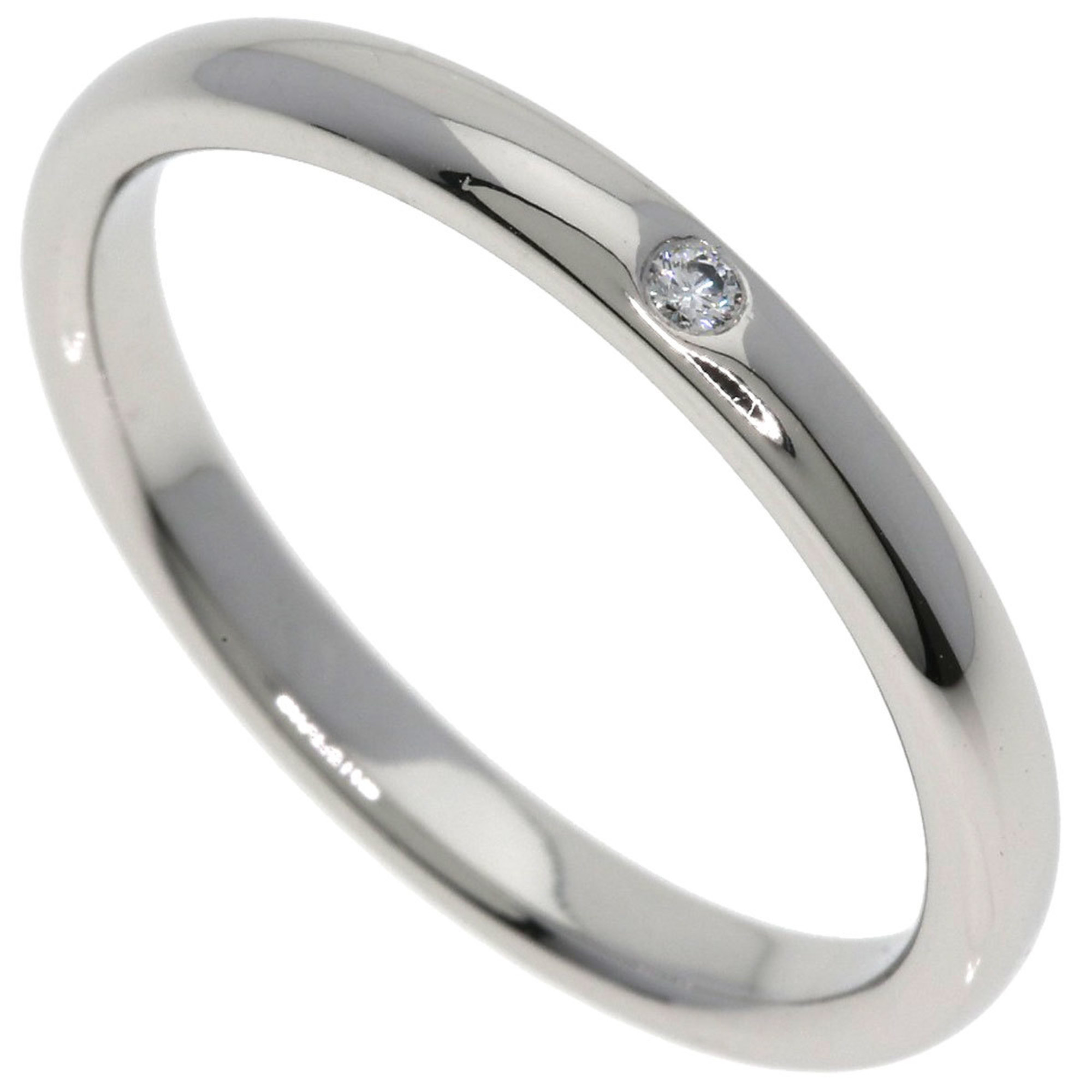 Tiffany & Co. Wedding 1P Diamond Ring, Platinum PT950, Women\'s Ring.