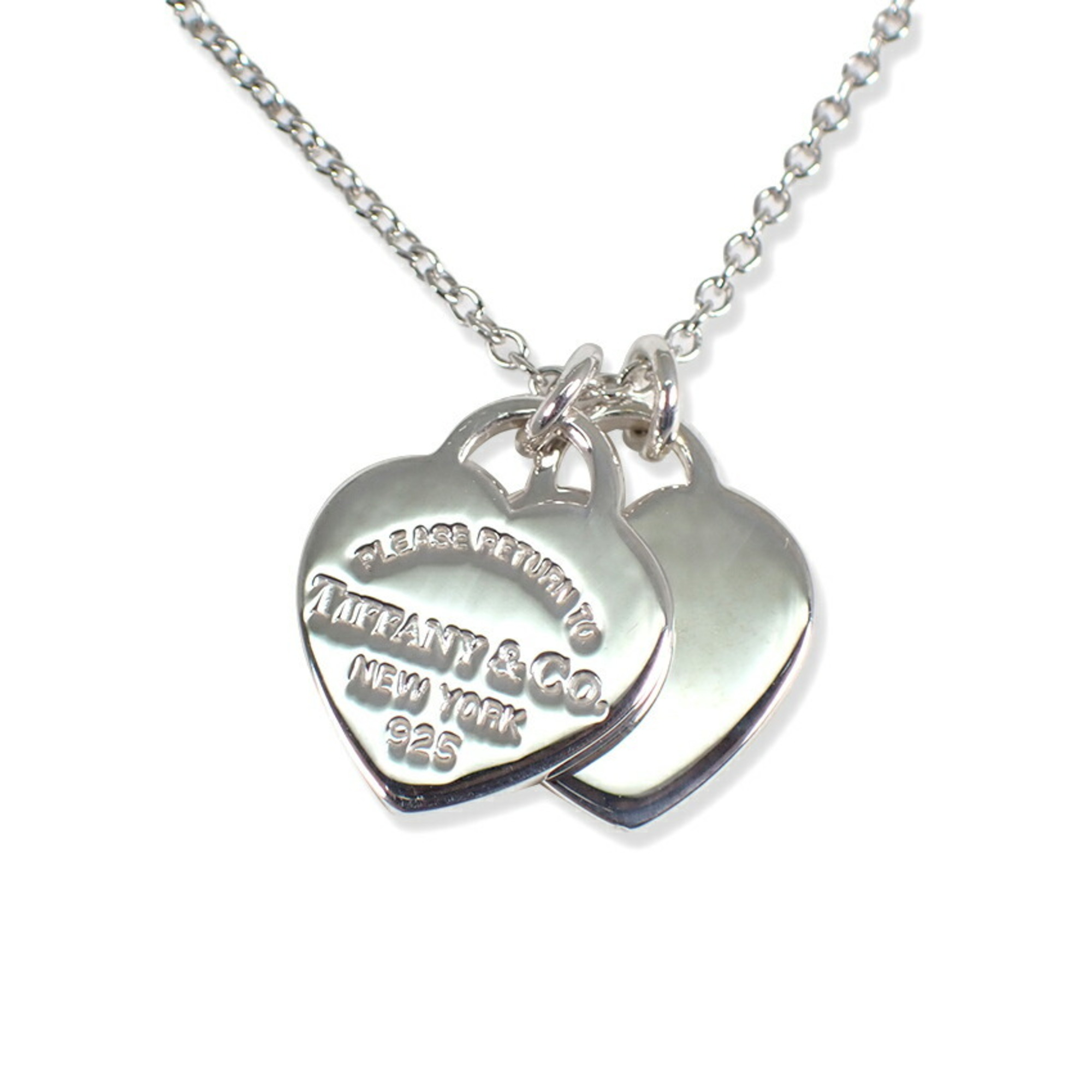 TIFFANY & Co. 925 Return to Double Heart Tag Necklace