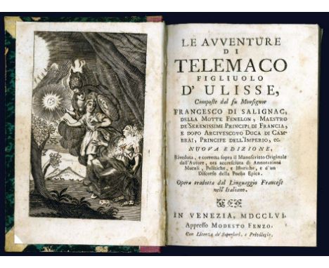 Fénelon François de Salignac de La Mothe. Le avventure di Telemaco figliuolo d'Ulisse. Nuova edizione, riveduta, e corretta s