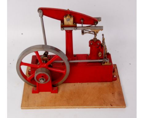 Stuart Turner simple beam engine No. 500 with 7 inch flywheel, Watts parallel motion with cylinder of 1 inch bore and 2 inch 
