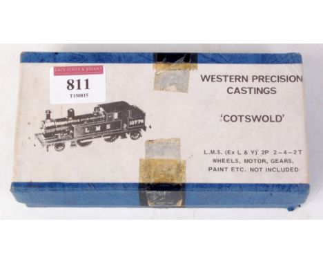 A Western precision castings 'Cotswold' whitemetal kit for a ex L + Y 2-4-2 tank engine and tender complete with wheels, gear