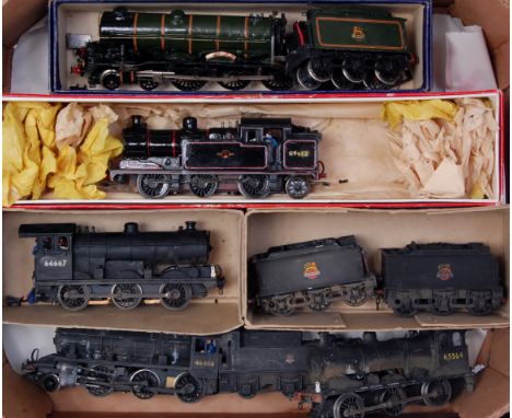 5 various whitemetal and plastic kit built locomotives, 4-6-0 'Somerleyton Hall' engine and tender, damage to cab, Finecast c