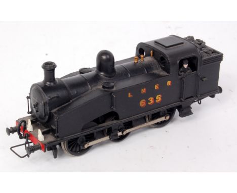 Whitemetal kit built class J50 0-6-0 tank engine satin black No. 635 (G)