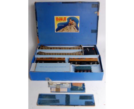 A Hornby Dublo EDP1 passenger train set containing LNER Sir Nigel Gresley engine and tender, loco good tender has some corros
