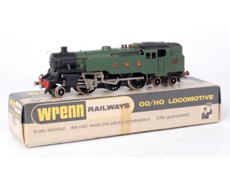 A Wrenn Railways W2220 GWR green 2-6-4 tank engine, vacuum pipe added to front and buffer beam (G-BG)