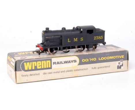 A Wrenn Railways W2215 LMS black 0-6-2 tank engine, with instructions (M-BM), packer No. 3 on box base 