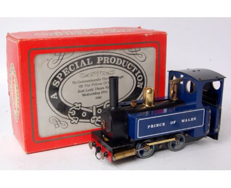 Mamod SL2 0-4-0 steam locomotive 'Prince of Wales', blue version in the original box with leaflet, with special production ca