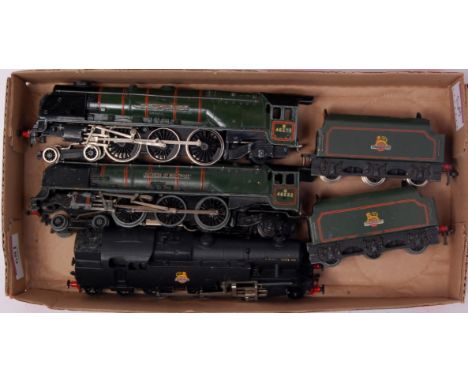A Hornby Dublo 3-rail Duchess of Montrose engine and tender (F), another converted to 2-rail (P) and a repainted and detailed