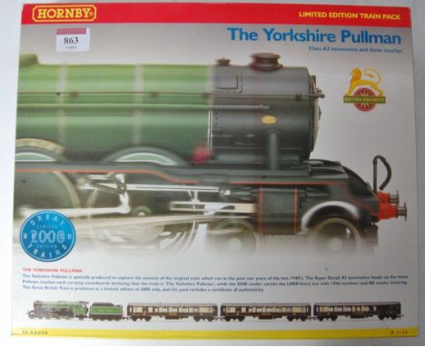 A Hornby R2168 Yorkshire Pullman train pack containing early BR green 'St Simon' class A3 engine and tender and 3 Pullman car