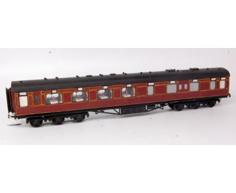 Kit built LMS 12 wheel dining car, wooden construction fitted with fine scale wheels (G)