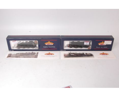 A Bachmann 32-177 BR lined black Crab 2-6-0 engine and tender (M-BM) together with 32-579 Ivatt class 4 2-6-0 engine and tend