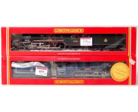 Hornby R129 BR blue class A3 engine and tender 'Pretty Polly', Beaties special edition (M-BNM), and another, R295 BR green 'D
