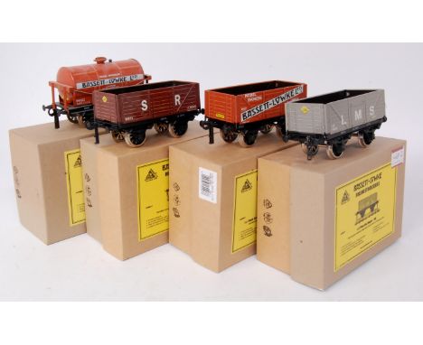 3x Corgi/Basett-Lowke boxed wagons including brown Bassett-Lowke private owner tank wagon, brown Bassett-Lowke private owner 