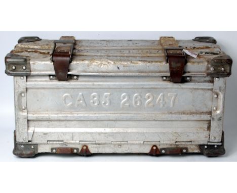 A BR metal Collico collapsible trunk/storage box, numbered CA3526247, both hinges and fastenings in good order, used but good