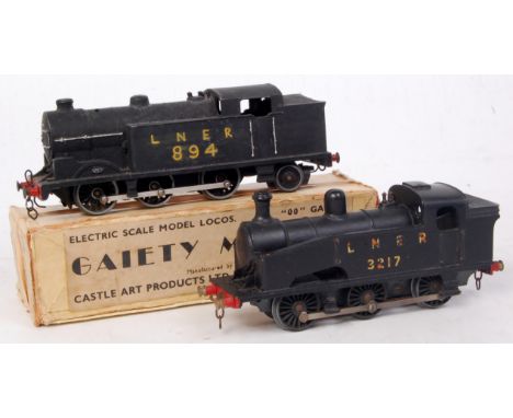 A Gaiety Models Diecast 0-6-2 tank engine finished matt black as LNER No.894 (G-BP) and a similar 0-6-0 tank engine cast body