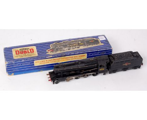 A Hornby Dublo LT25 2-8-0 engine and tender no. 45158, some touching in (FG-BF) 