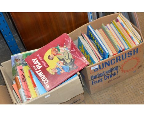 2 BOXES WITH VARIOUS VINTAGE ANNUALS     