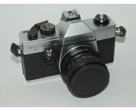 A Praktica MTL 50 camera in metal case and a MTL 5B example (2) Condition Report: Available upon request