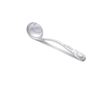 A VICTORIAN IRISH SILVER SAUCE LADLE, Dublin c.1841, mark of Christopher Cummins (c.3.5 troy ozs). c.18.5cm long