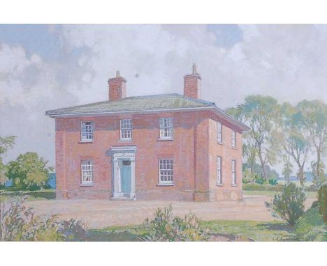 Leonard Russell Squirrel RWS RE (1893-1979) - Red House Farm, Kersey, pastel, signed and dated 1969 lower right, 28.5 x 42.5c