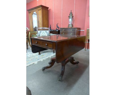 A Regency mahogany sofa table