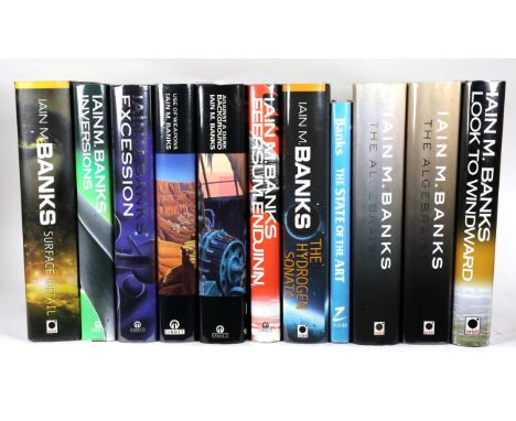 Banks, Ian M. A collection of the ten Science Fiction titles; Look To Windward (signed), Feersum Endjinn, The Hydrogen Sonata