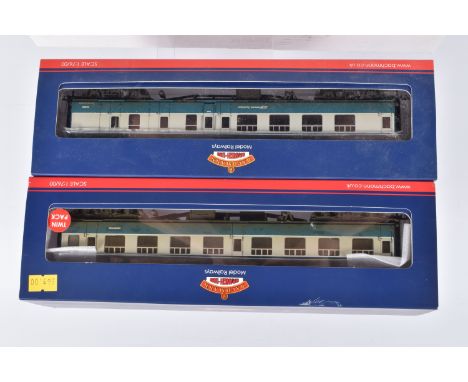 TWO BOXED OO GAUGE BACHMANN BRANCHLINE MODEL RAILWAY TWIN PACKS, to include a BR Mk1 SK Coach Twin Pack, Works Test Train in 
