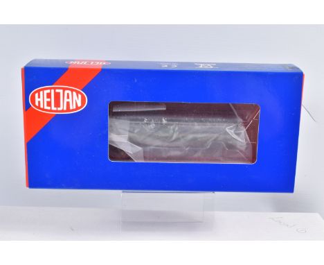 A BOXED OO GAUGE HELJAN MODEL RAILWAY PARK ROYAL RAILBUS, SC79974 in BR Green with Small Yellow Warning Panels, model no. 875