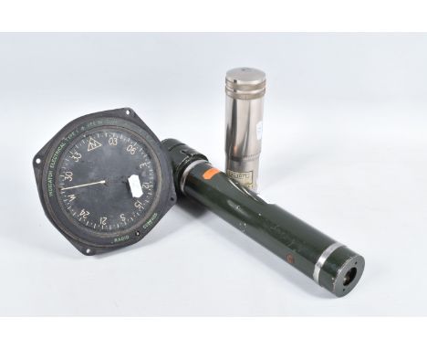 TWO MILITARY MEASURING DEVICES AND ONE OTHER, these include a radio compass from an aeroplane, this is an electrical indicato