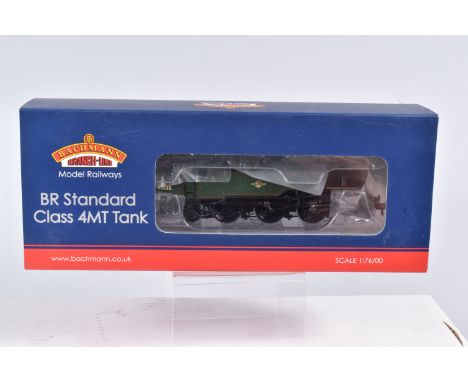 A BOXED OO GAUGE BACHMANN BRANCHLINE MODEL RAILWAY LOCOMOTIVE  BR Standard Class 4MT Tank no. 80135 in BR Green with Late Cre