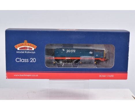 A BOXED OO GAUGE BACHMANN BRANCHLINE MODEL RAILWAY LOCOMOTIVE Class 20 no. 20172 'Redmire' in BR Blue with Red Solebar, Exclu