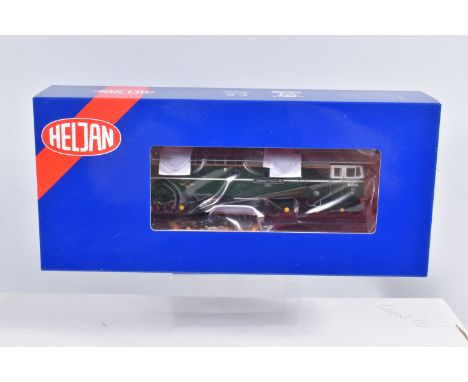 A BOXED OO GAUGE HELJAN MODEL RAILWAY LOCOMOTIVE Class 33 V3, no. DC6515 'Lt. Jenny Lewis RN' in BR Green with Small Yellow P