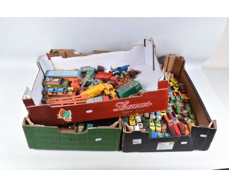 A QUANTITY OF UNBOXED AND ASSORTED PLAYWORN DIECAST VEHICLES, to include Spot-On Volkswagen Beetle 1200 Rally Car, No.195, Co