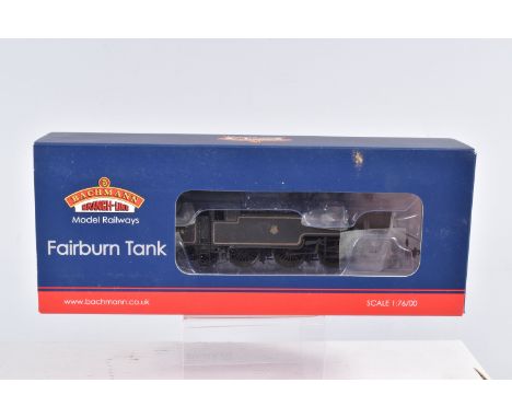 A BOXED OO GAUGE BACHMANN BRANCHLINE MODEL RAILWAY LOCOMOTIVE Fairburn 2-6-4 Tank no. 42105 with BR Lined Black Early Emblem 