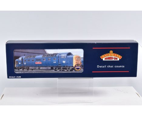 A BOXED OO GAUGE BACHMANN BRANCHLINE MODEL RAILWAYS LOCOMOTIVE Class 55 Deltic no. 55019 'Royal Highland Fusilier' in BR Blue