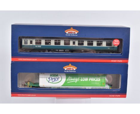 TWO BOXED OO GAUGE BACHMANN BRANCHLINE MODEL RAILWAY SETS, to include a pack of two Mk1 Coaches in BR Blue and Grey with Scot