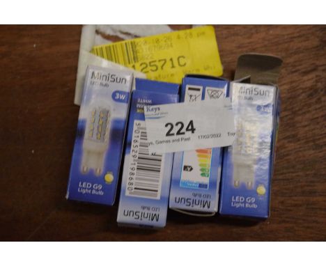 Four mini-sun LED 3W G9 light bulbs