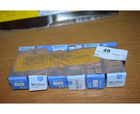 Six 3W G9 LED light bulbs, temp warm white