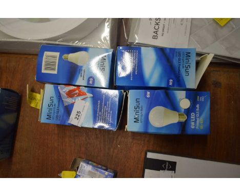Four 6W frosted GLS light bulbs, E27