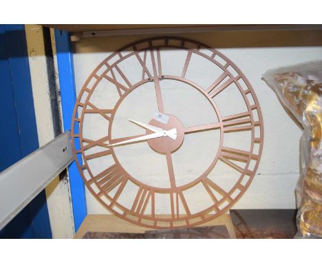 Wall clock, width approx 48cm 