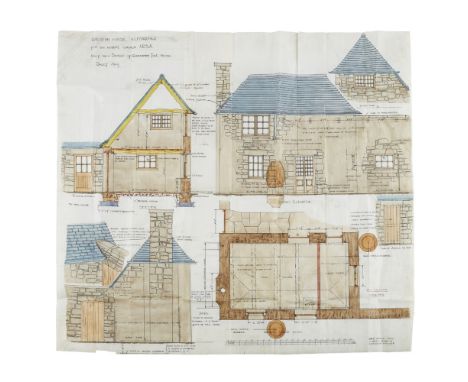 SIR ROBERT LORIMER (1864-1929) AND STUDIO  DRAWINGS AND ARCHITECTURAL PLANS FOR THE IMPROVEMENTS AT GIBLISTON, FIFE, CIRCA 19